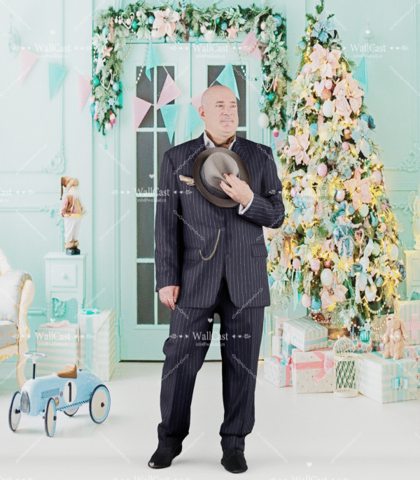 1 Mint Green Christmas Pet Photography Backdrop