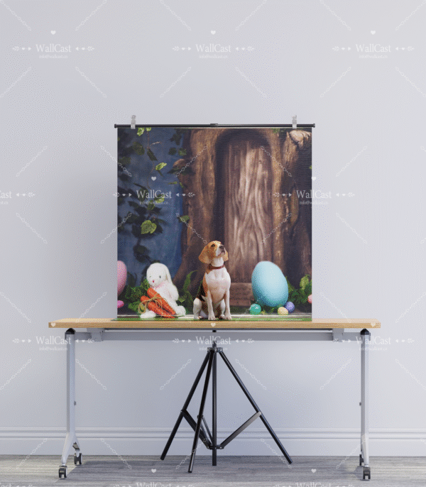 2_2 Easter Bunny Tree Hole Pet Photography Backdrop