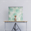 2_2 Mint Green Floral Pet Photography Backdrop