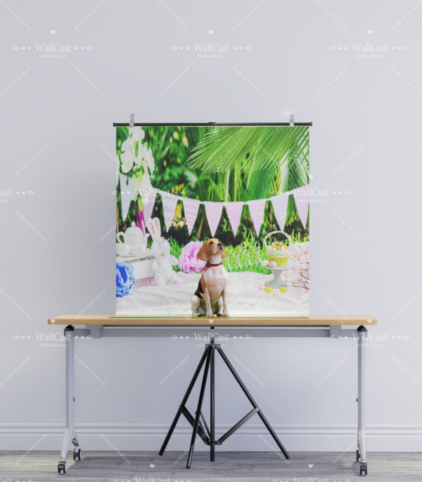 2_2 Easter Bunny Picnic Pet Photography Backdrop