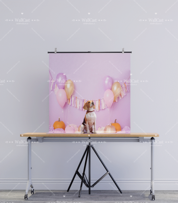 2_2 Lavender Pumpkin Balloon Pet Photography Backdrop