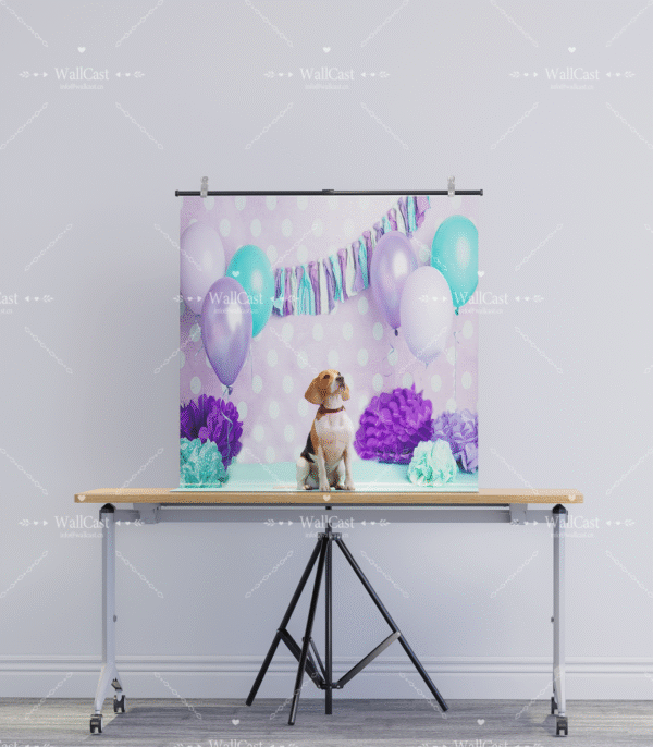 2_2 Pastel Polka Dot Balloon Pet Photography Backdrop