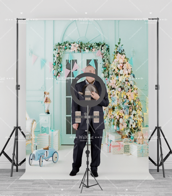 3 Mint Green Christmas Pet Photography Backdrop