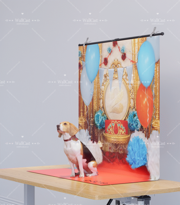 3_1 Royal Balloon Pet Anniversary Photography Backdrop