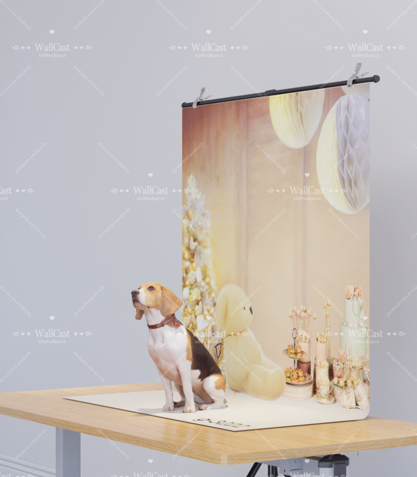 Christmas Sweetheart Paradise Snow Scene Pet Backdrop Christmas Dog Photography Cat Winter Photo Sweet Style Pet Prop Holiday Theme Photo Background