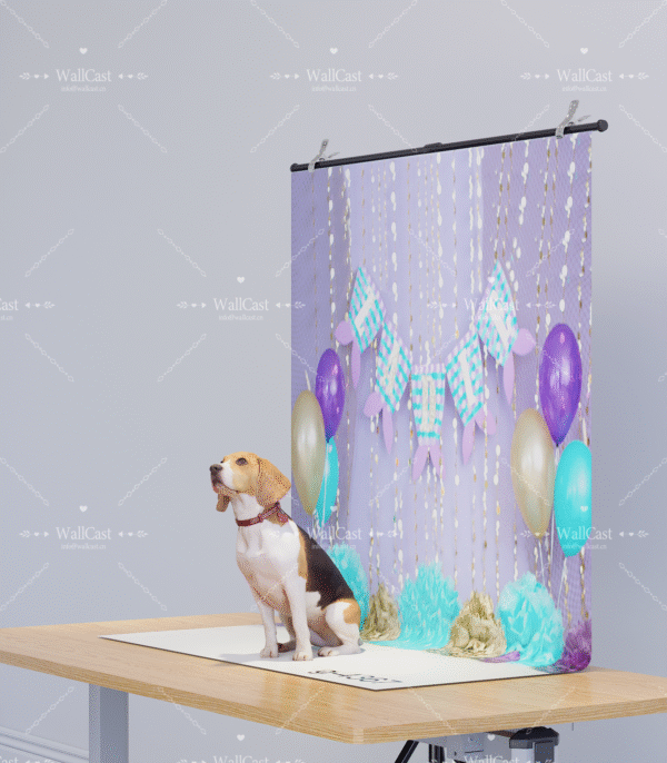 Purple Dreamy Scene Purple Teal Balloon Pet Photography Backdrop