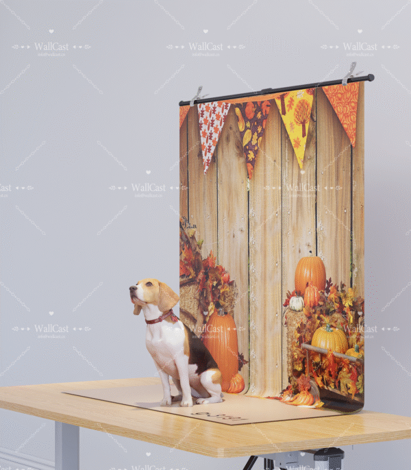 3_1 Autumn Pumpkin Pet Photography Backdrop