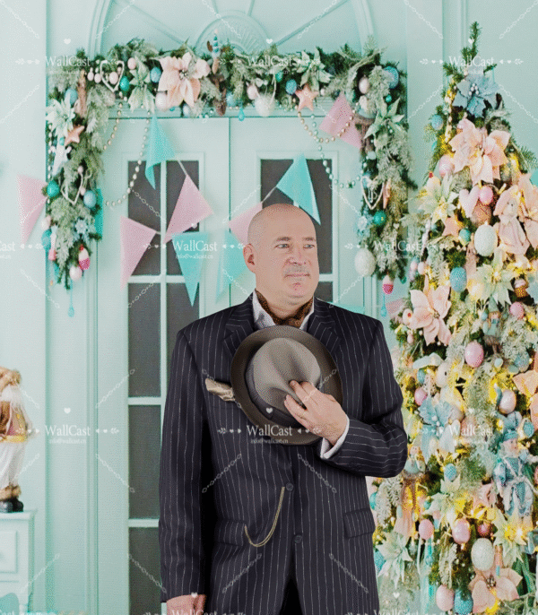 4 Mint Green Christmas Pet Photography Backdrop