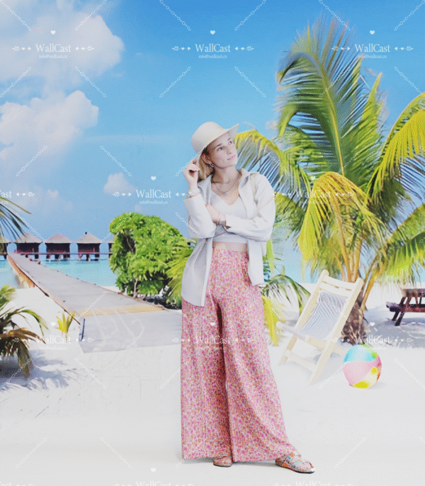 4_13 Tropical Beach Pet Photography Backdrop