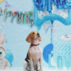 4_2 Blue Bunny Birthday Pet Photography Backdrop