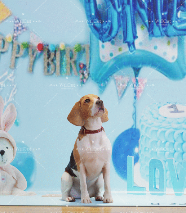 4_2 Blue Bunny Birthday Pet Photography Backdrop
