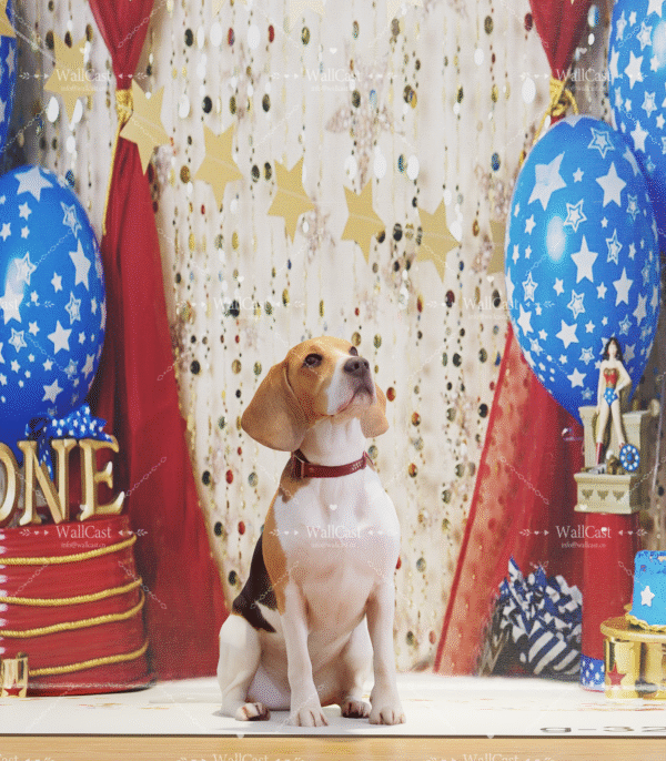4_2 Patriotic Star Balloon Pet Photography Backdrop
