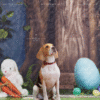 4_2 Easter Bunny Tree Hole Pet Photography Backdrop