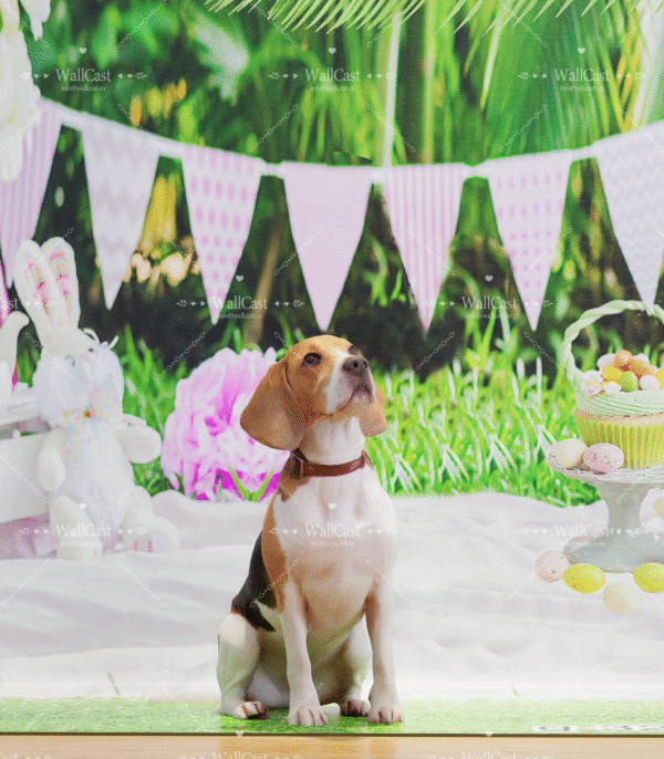 4_2 Easter Bunny Picnic Pet Photography Backdrop