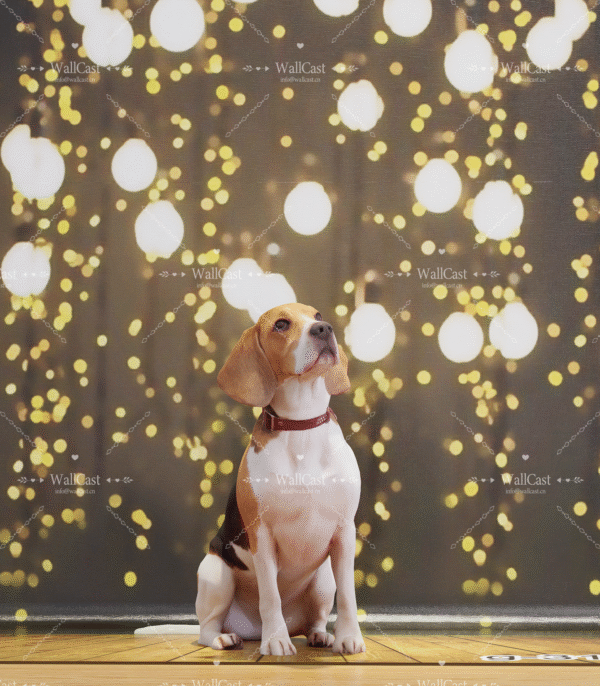 4_2 Warm Light Wooden Pet Photography Backdrop