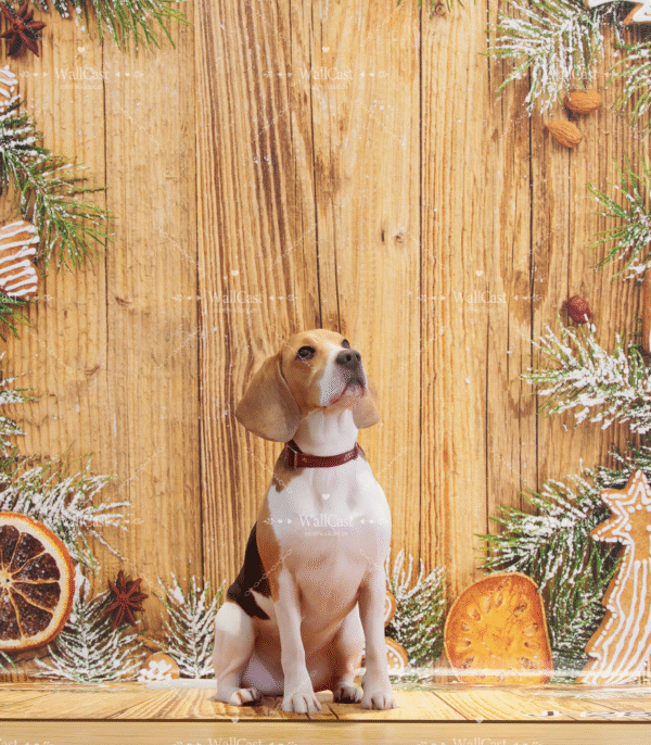 4_2 Christmas Gingerbread Pet Photography Backdrop
