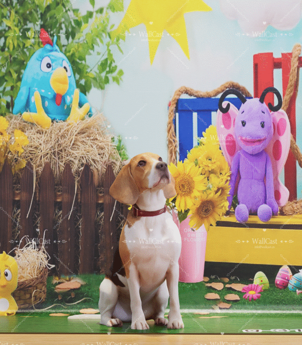 4_2 Spring Garden Pet Photography Backdrop