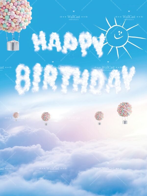Birthday Sky Scene Birthday Sky Pet Photography Backdrop