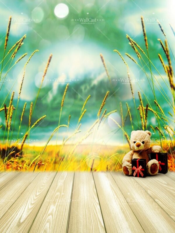 Meadow Whimsy Vibe Meadow Whimsy Pet Photography Backdrop by WallCast – Dreamy Meadow-Themed Pet Photography Live Streaming Background