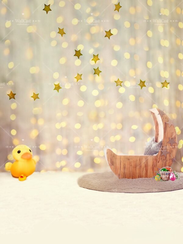 Pet Photography Backdrop Starlight Duck Pet Photography Backdrop by WallCast – Dreamy Night-Themed Pet Photography Background