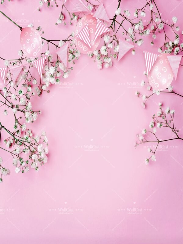 Pet Photography Backdrop Pink Floral Pet Photography Backdrop by WallCast – Romantic Garden-Themed Pet Photography Background