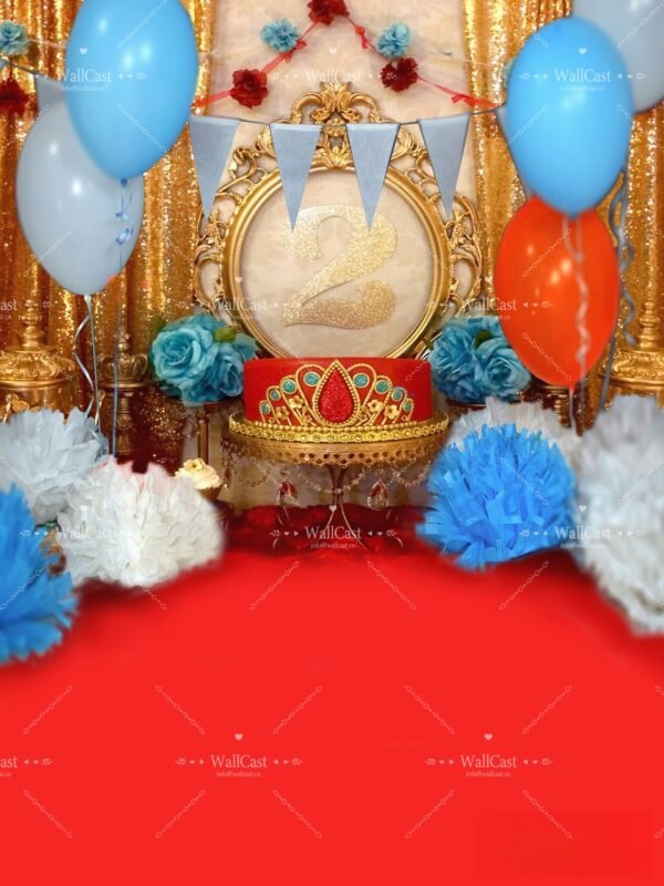 Pawsome Anniversary Gala Pet Celebration Backdrop Dog 2nd Anniversary Photography Cat Party Decor Luxury Pet Photo Gold Theme Anniversary Background