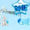 Blue Bunny Birthday Pet Photography Backdrop by WallCast – Fun One Party-Themed Pet Photography Background Blue Bunny Birthday Pet Photography Backdrop by WallCast – Fun One Party-Themed Pet Photography Background