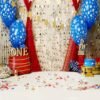 The One & Only Paws Majesty Patriotic Star Balloon Pet Photography Backdrop by WallCast – Red Blue Party-Themed Pet Photography Background