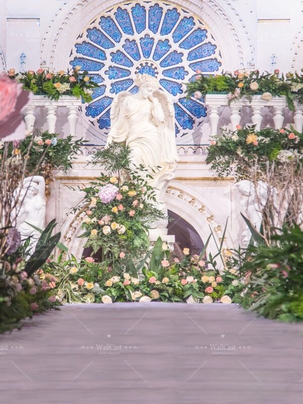 j-5624_副本 European Palace Floral Wedding Backdrop