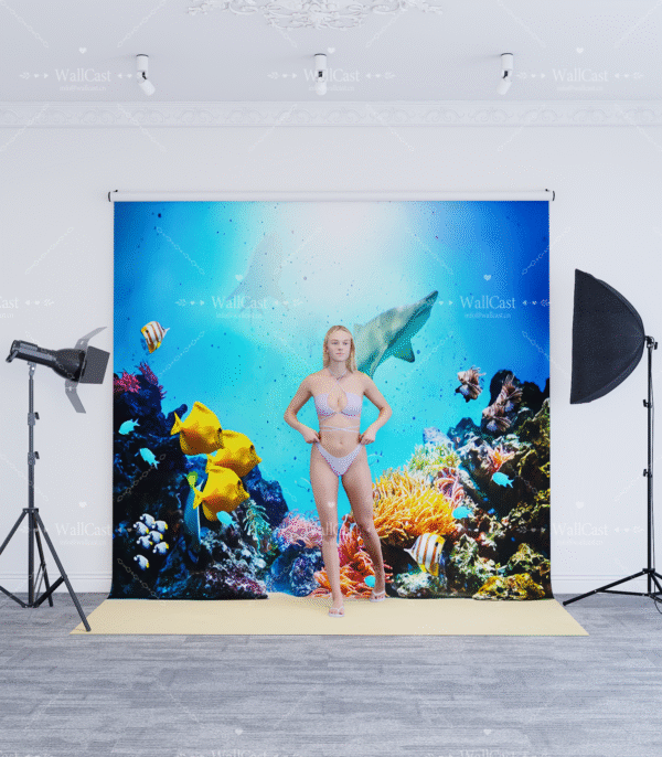 1_12 Underwater Shark & Coral Reef Photography Backdrop