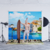 1_12 Mediterranean Coastal Town Photography Backdrop
