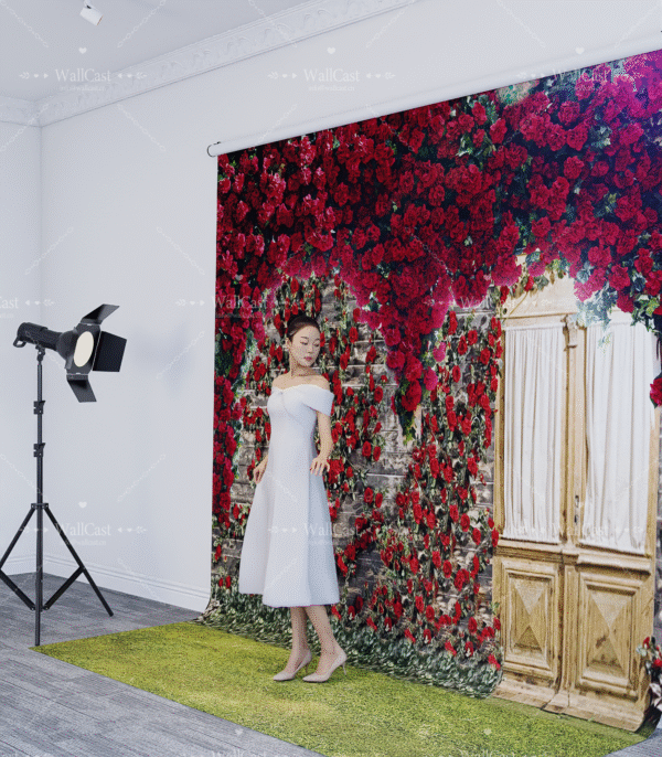 2_16 Red Rose Floral Wall Backdrop