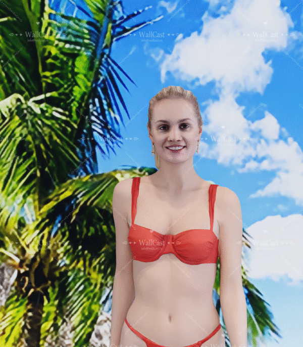 3_11 Tropical Beach Hut & Palm Tree Photography Backdrop