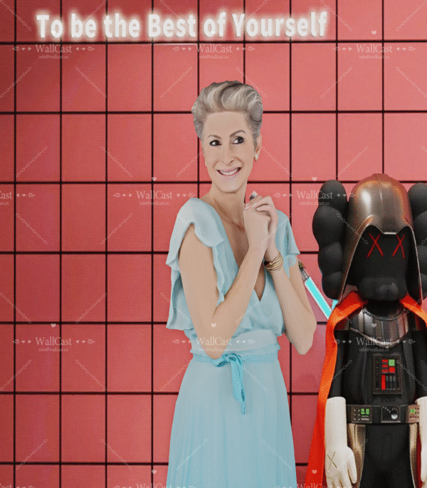 Dazzling Light Art Display Place Red - toned Art Space Corner