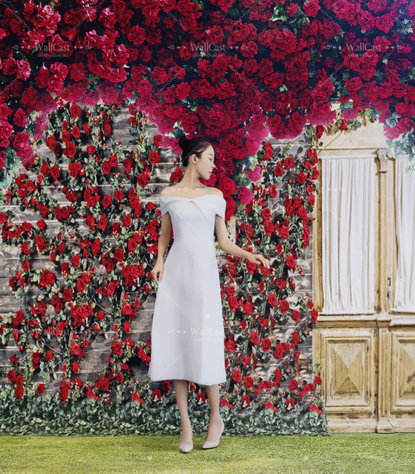 4_17 Red Rose Floral Wall Backdrop