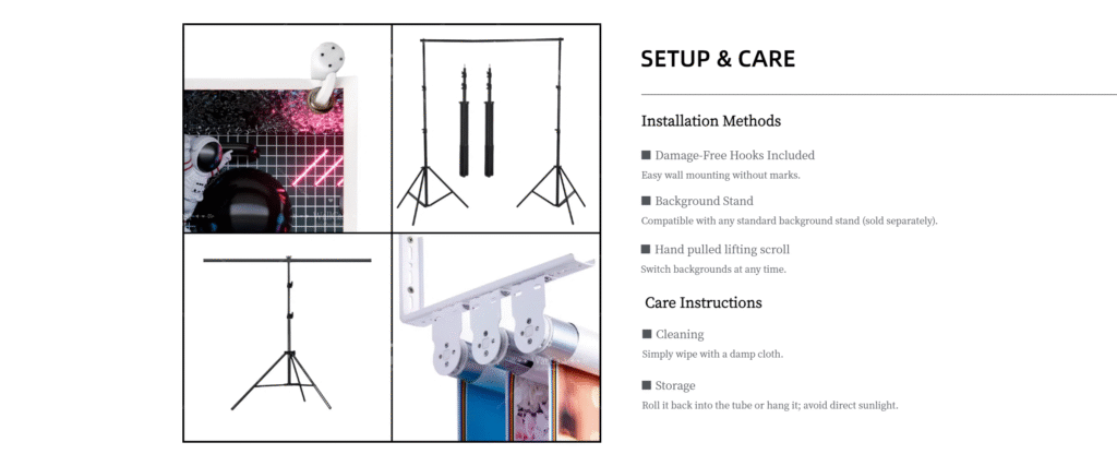 Minimalist Gray Art Studio Backdrop by WallCast – Gray Art Studio & Art Toy Themed Live Streaming Background