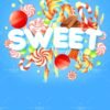 Sweet Treats Scene Candy Sweet Pet Photography Backdrop by WallCast – Colorful Treats-Themed Pet Photography Background