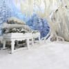 Appointment of Ice and Snow Melody Snowy Piano & Frosted Tree Photography Backdrop