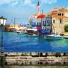 T-654 1.75x2_副本 Mediterranean Coastal Town Photography Backdrop