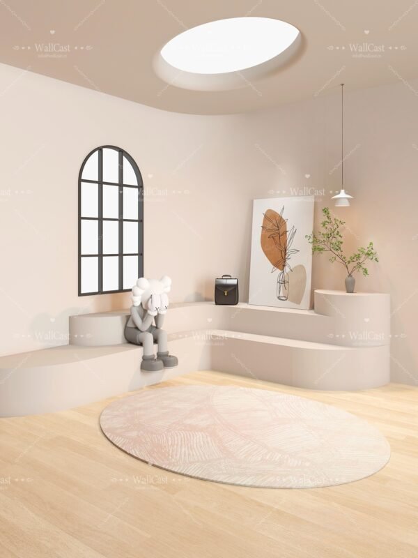 English: Elegant Home Resting Place Minimalist Home Art Backdrop by WallCast – Elegant Home & Art Toy Themed Live Streaming Background