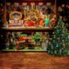 c-3320_副本 Vintage Christmas Market Decor Studio Backdrop