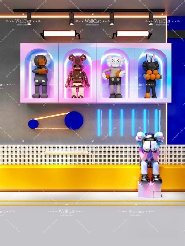 Trendy Toy Art Exhibition Area Trendy Toy Art Exhibition Backdrop