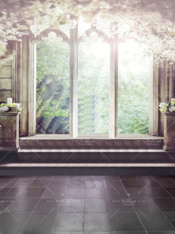 g-4151 Gothic Window Vintage Garden