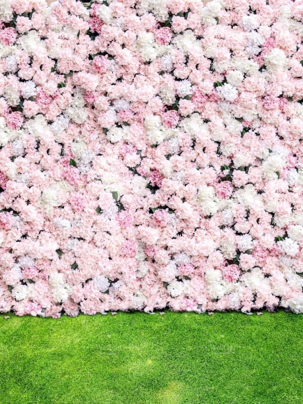 Sea of Flowers Fantasy Pink flower and grass field