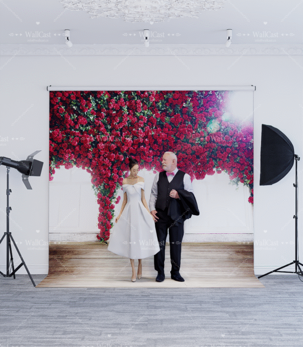 图片_2 Red Rose Flower Waterfall Backdrop