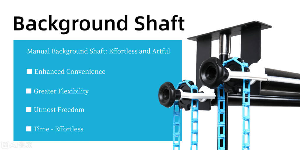 Manual Background Roller System - Multi-Install Adjustable for Studio & Live Streaming