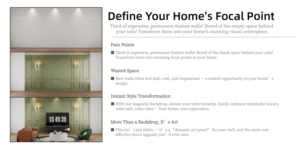 Dark Brown Ornate Panel & Botanical Screen Magnetic Backdrop - Luxury Wall Decor with Botanical Elements