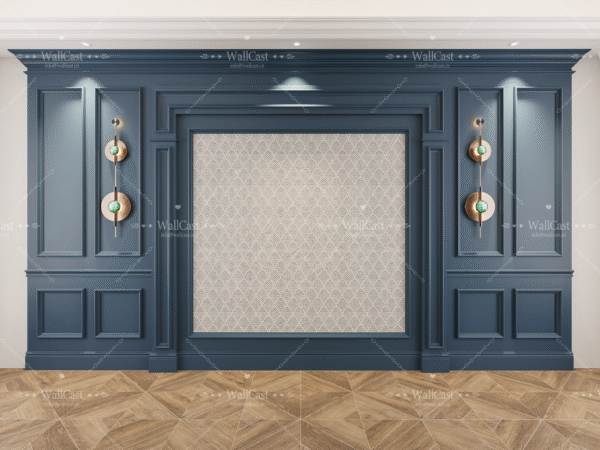 场景 1(6) 拷贝 Navy Blue & Beige Patterned Panel Magnetic Backdrop