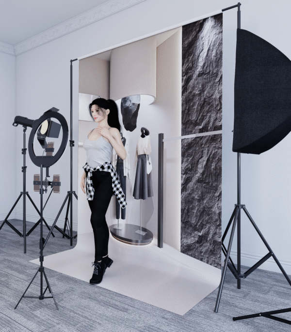 012 Modern Retail Fashion Studio Live Backdrop