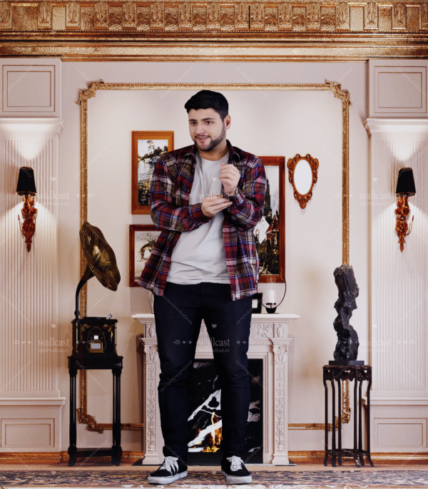 188 European Classical Luxury Living Room Live Backdrop